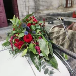 fleurs voiture mariage